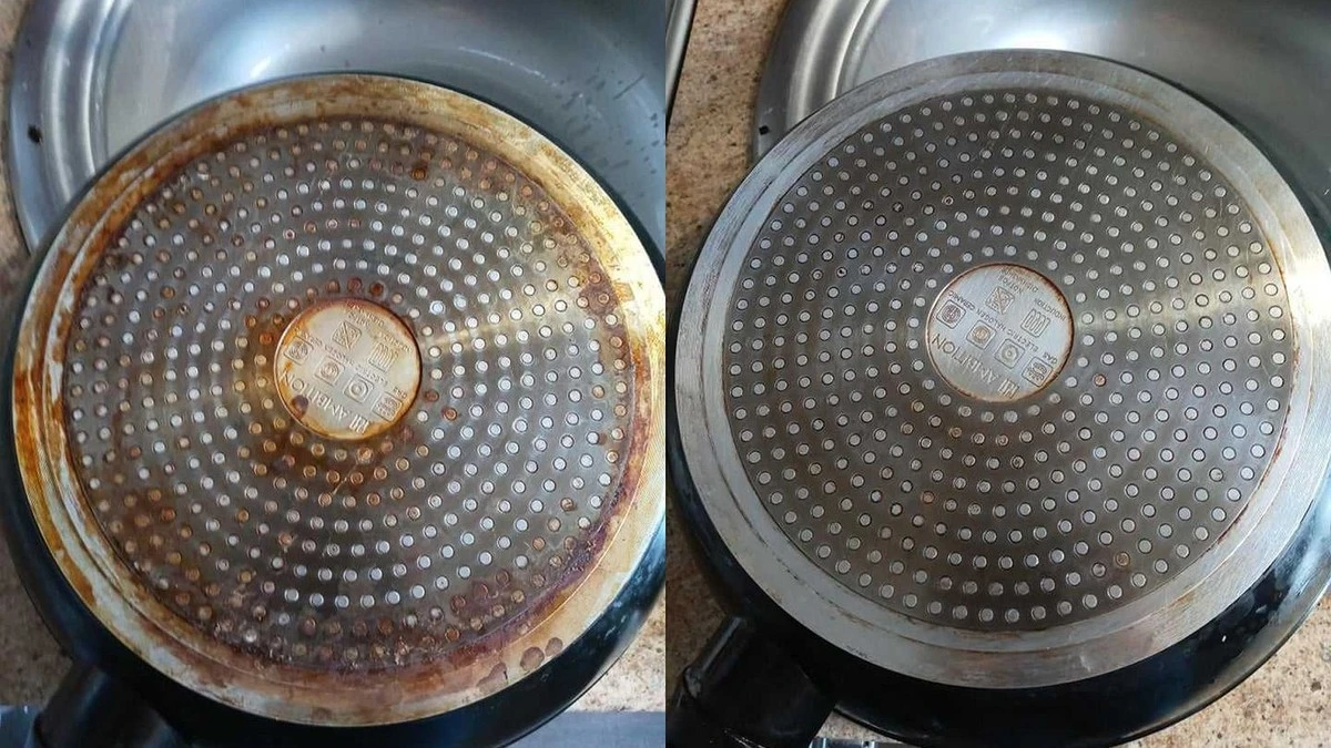 Wyrzuć chemikalia. Ta 1 rzecz z kuchni przywróci dawny blask przypalonej patelni
