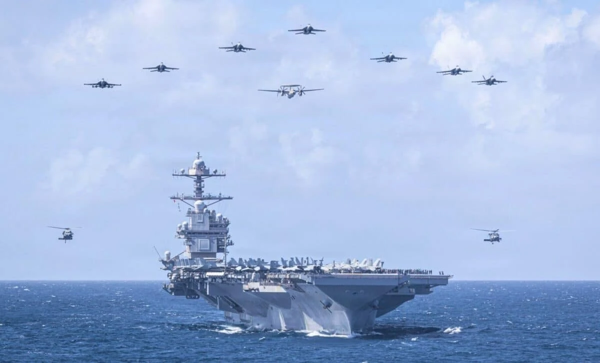 USS Gerald R. Ford płynie przez Atlantyk: Tajemnicza trasa okrętu i napięcia na Bliskim Wschodzie